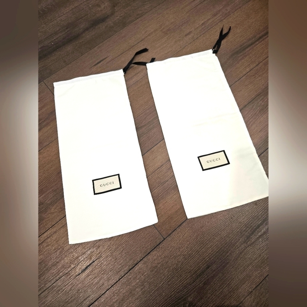 Gucci White Dust Bag Pair